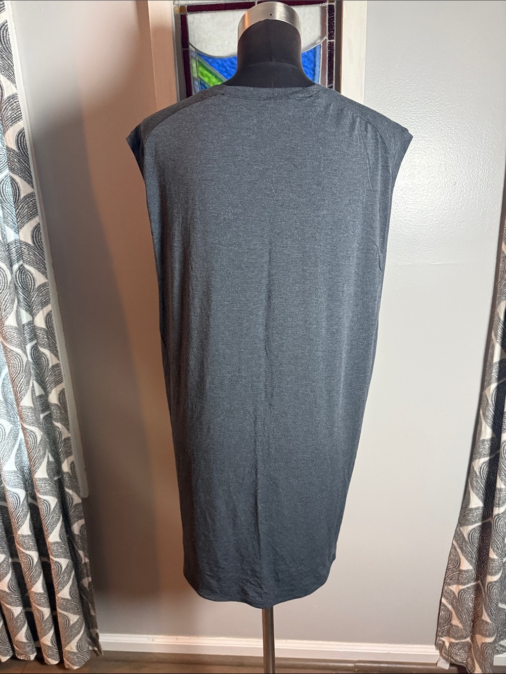 NWT Lululemon Balancer Tank Top Heathered Black Silk Blend Yoga Muscle Tee XL - Picture 5 of 10